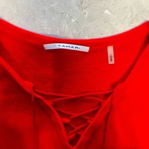 Tahari red sweater